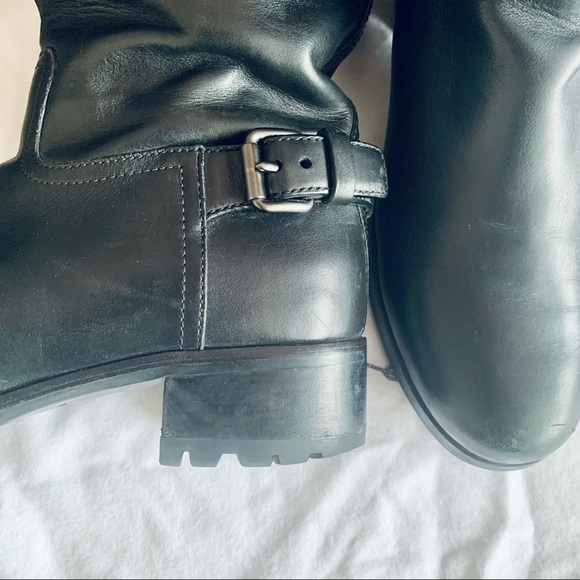 PRADA Vintage Black Leather Biker Boots - Picture 11 of 16